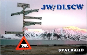VTG HAM RADIO CQ QSL QSO CARD JW/DL5CW SVALBARD  SPITSBERGEN ISLAND - Picture 1 of 2