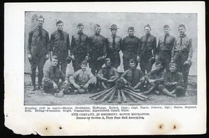 Página de guía de béisbol 1919 - Equipo de béisbol del segundo regimiento de la compañía 15 de la Primera Guerra Mundial de 1918 - Imagen 1 de 1