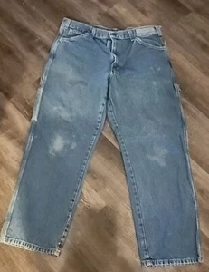 Dickies Jeans Herren 36x30 blau Baumwolle Carpenter Reißverschluss Workwear 38x30 - Bild 1 von 4