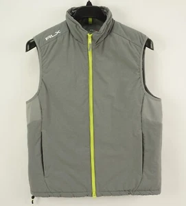 RLX Ralph Lauren Water Resistant Performance Full Zip Vest Mens Medium Gray Golf - Picture 1 of 11