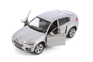 BMW X6 SILVER 1/24 DIECAST MODEL CAR WELLY 24004/4D - Picture 1 of 6