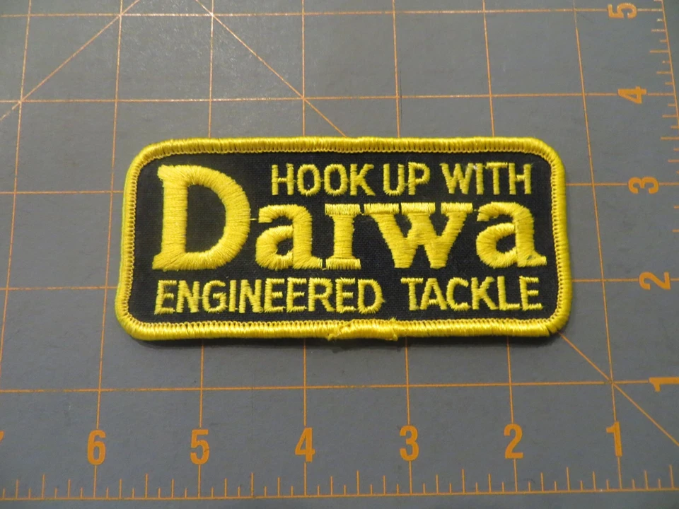 Vintage Hook Up with Daiwa Engineered Tackle Fishing Patch - 4 1/4 x 2 inch - Image 1 of 1