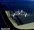 Street Bike Heartbeat Decal sticker cycling biking car window Biker