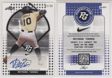 2018 Leaf Perfect Game National Showcase Black /50 Raymond Torres #BA-RT1 Auto