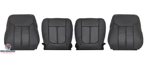 2012 Ford F250 Lariat-Driver & Passenger Side Complete Leather Seat Covers Black - Picture 1 of 12