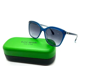KATE SPADE PELLA/G/S PJP9O BLUE Sunglasses 55-18-140MM FRAME SQUARE GRADIENT - Picture 1 of 4