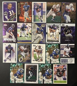 Jamal Lewis (lotto di 19 carte) con Rookie RC e inserti Ravens, Browns EX-NrMint - Foto 1 di 5