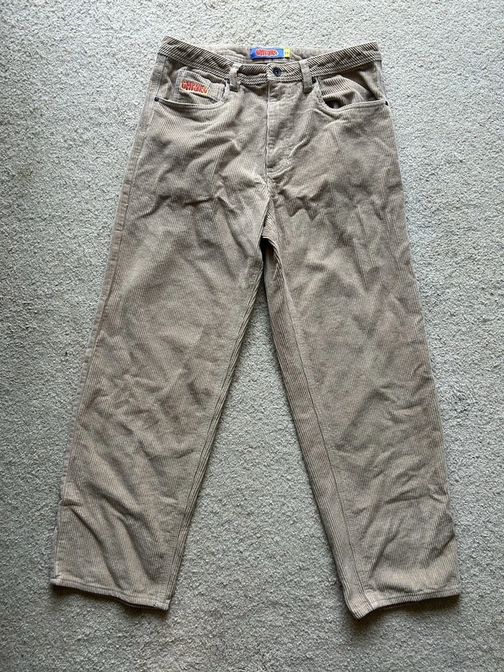 Pantalones de skate Empyre caqui de pana holgados talla 32 Foto 1 de 4