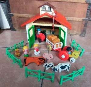 FERME EDUCALUX JOUET D'IMAGINATION PRE-SCHOOL VINTAGE ANIMAUX TRACTEUR PLASTIQUE - Foto 1 di 6