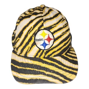 Vintage 90’s Pittsburgh Steelers Zubaz  AJD Snapback Hat Cap NFL Football  Zebra - Picture 1 of 12