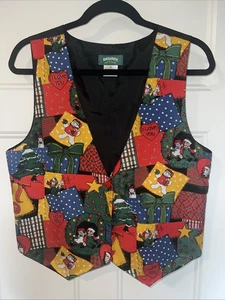 Vintage Snowden & Friends Washable Silk Vest Raggedy Ann Andy Medium I Love You - Picture 1 of 4