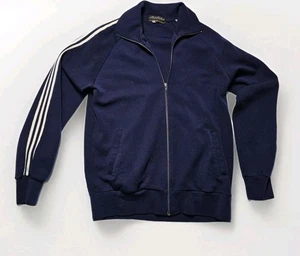 Vintage Royal Style Trainingsjacke dunkelblau Reißverschluss Retro 3-Streifen Arme Herren Gr. - Bild 1 von 9