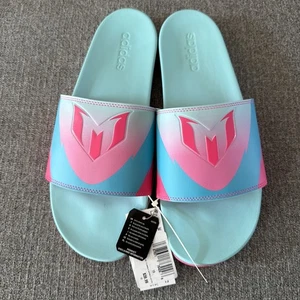 Sandalias Adidas Messi Adilette cómodas para hombre talla 13 ropa deportiva JR6326 - Imagen 1 de 6