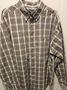 ROUNDTREE & YORKE Herren Hemd mit Knopfleiste GRÖSSE LARGE FARBE BRAUN LL21 - Bild 1 von 14