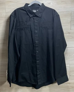 NUOVA Camicia Harley-Davidson Uomo XL Nera 120° Anniversario Manica Lunga - Foto 1 di 15