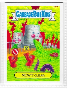 2017 Topps Garbage Pail Kids Adam-Geddon Newt Clear #5a - Picture 1 of 2