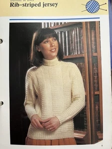 Original Knitting Pattern  - Ladies Sweater Jumper Top - Picture 1 of 1