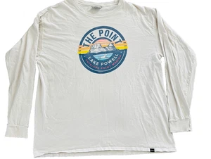 lake powell long sleeve shirt xl the point antelope marina graphic tee cream - Picture 1 of 8