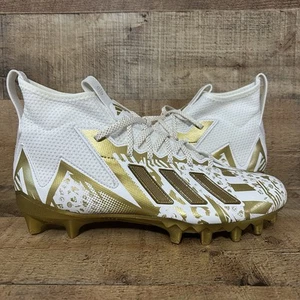 Adidas Football Cleats Mens Size 11 White Gold Metallic Freak 23 7v7 SMU HP2442 - Picture 1 of 12