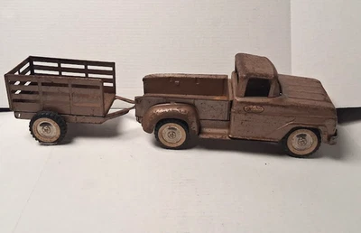 VINTAGE classico 1959 Tonka bronzo gradino pickup laterale n. 02 TUTTI I RICAMBI/VERNICE ORIGINALI - Immagine 1 di 4
