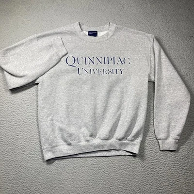 Quinnipiac University Bobcats Sweatshirt Adult Medium Gray Pullover Sweater - Image 1 of 4