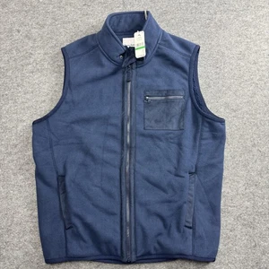 Tommy Bahama Olympic Bay Vest Mens Large Blue Fleece Full Zip Ocean Deep New - Picture 1 of 5