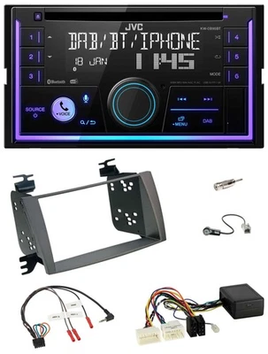 JVC Lenkrad USB 2DIN DAB Bluetooth CD Autoradio für Hyundai Sonata 2009-2014 akt - Bild 1 von 4