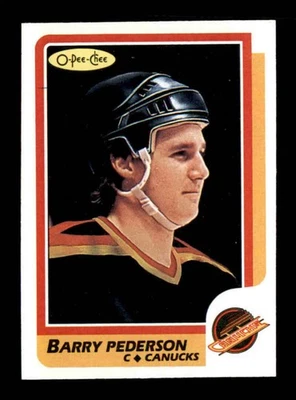 1986 O-Pee-Chee #34 Barry Pederson    NM/NM+ X3542208 - Image 1 of 3