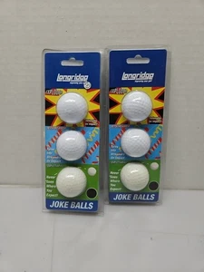 Longridge JOKE GOLFBÄLLE / EXPLODIEREND / KONFETTI & UNPUTTABLE GOLFBALL 2 3ER PACK - Bild 1 von 3