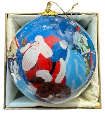 Pier 1 Li Bien Blown Glass Ornament Christmas Tree Forest Creatures Holiday 2017 - Image 1 of 4