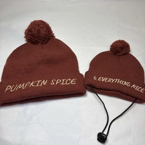Passende Mütze Beanie Haustier & Besitzer Rodel Pumpkin Spice süß Herbst FS Katze Hund Welpe - Bild 1 von 5