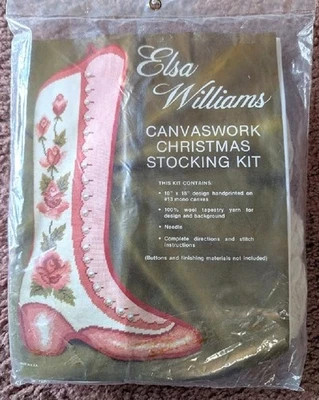 Elsa Williams Canvaswork Christmas Stocking Kit, Mono Canvas,, Complete Kit - Image 1 of 4