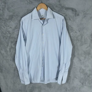 Dunhill Stripped Shirt Double Cuff Men’s 16.5” Blue Stripes - Picture 1 of 8