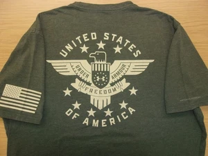 Under Armour UA Freedom Military USA Flag Heat Gear Charged T-Shirt grün XL - Bild 1 von 2