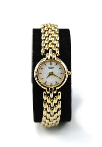 Citizen Uhr Damen Silber Gold Edelstahl WR Batterie MOP Quarz NICHT FUNKTIONSTÜCHTIG - Bild 1 von 6