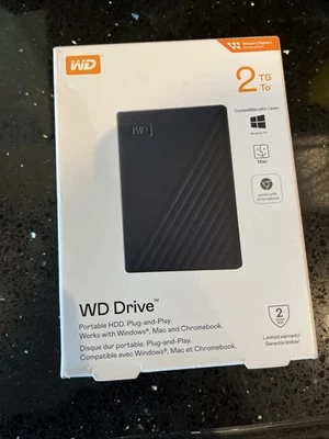 Western Digital 2TB Plug-and-Play External Hard Drive Windows Mac Chromebook - Image 1 of 2