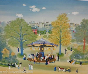 Michel Delacroix  " Carrousel "    Original Lithograph Signed and numbered - Picture 1 of 6