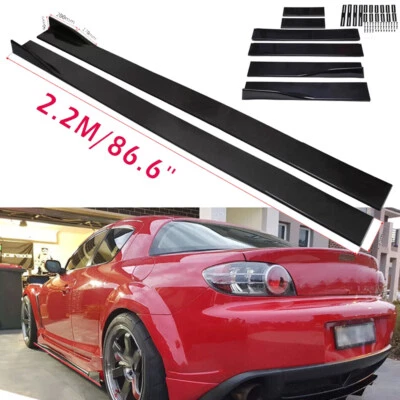 Fit 86.6''Side Skirt /Splitter Extension Rocker Panel For Mazda RX-8 RX8 - Image 1 of 4