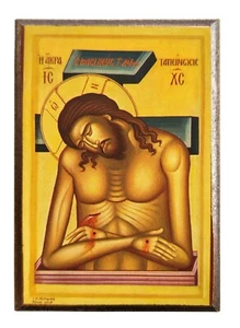 EXTREME DEMUT: CHRISTUS, MANN DER SORGEN - Griechisch Byzantinisch Orthodoxe Ikone - Bild 1 von 3