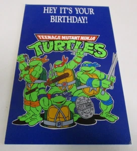 Teenage Mutant Ninja Turtles - Tarjeta de cumpleaños - Marketing conceptual - 1990 - Usado - Imagen 1 de 6
