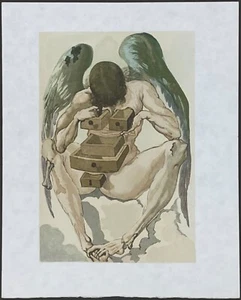 Salvador Dali "The reign of the Penitents" Original Divine on Japon nacré - Picture 1 of 7