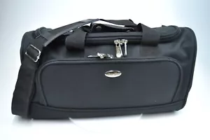 Pierre Cardin Carry On Overnight Bag Black Shoulder Strap ID Slot - Picture 1 of 13