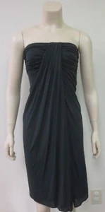 Vestido drapeado sin tirantes jersey verde escarabajo YIGAL AZROUEL talla 0, etiquetas nuevas $675 - Imagen 1 de 9