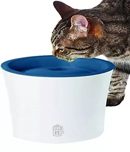 Catit Design Senses Blue & White Fountain with Pump, 3 Liters + 2 extra Filters - Picture 1 of 6