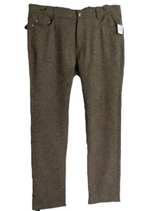 BRAUN PAISLEY & GRAU SLIM FIT JEANS STIL SPITZ ZULAUFEND WOLLMISCHUNG HOSE TAILLE 34 X 30 - Bild 1 von 12