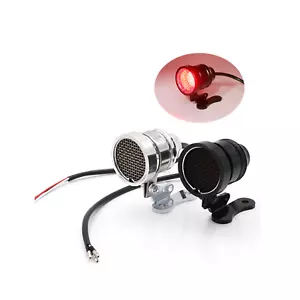 Chrome Motorcycle LED vintage Tail Brake Light Harley custom cafe racer bobber - Foto 1 di 4