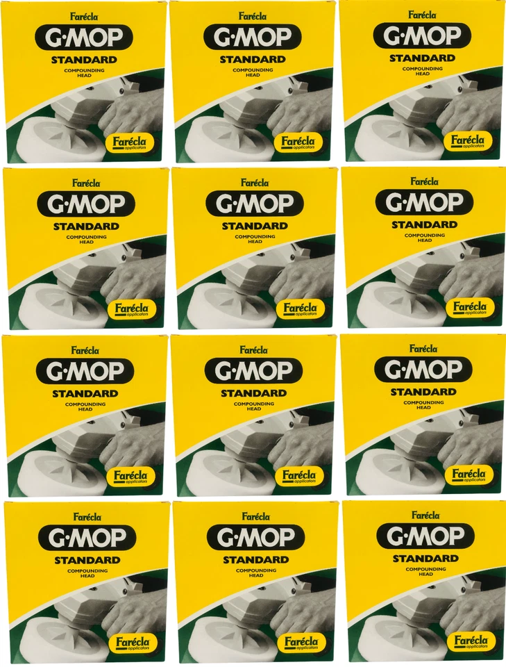 12x Farecla G Mop WHITE Premium Compounding Head Standard 150mm Sponge Foam 6"