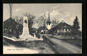 Ansichtskarte Rüderswil, Klaus Leuenberger Denkmal 1912 