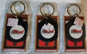 Lot of 3 Vtg 2001 Budweiser Beer Bud Racing Keychain Anheuser-Busch Made In USA  - Picture 1 of 2