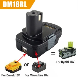 Converter For Dewalt Battery Adapter For Milwaukee 18V To For Ryobi 18V DM18RL - Picture 1 of 11